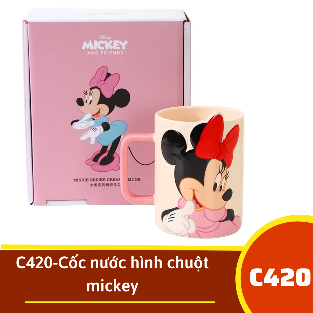 C420-Cốc nước hình chuột mickey