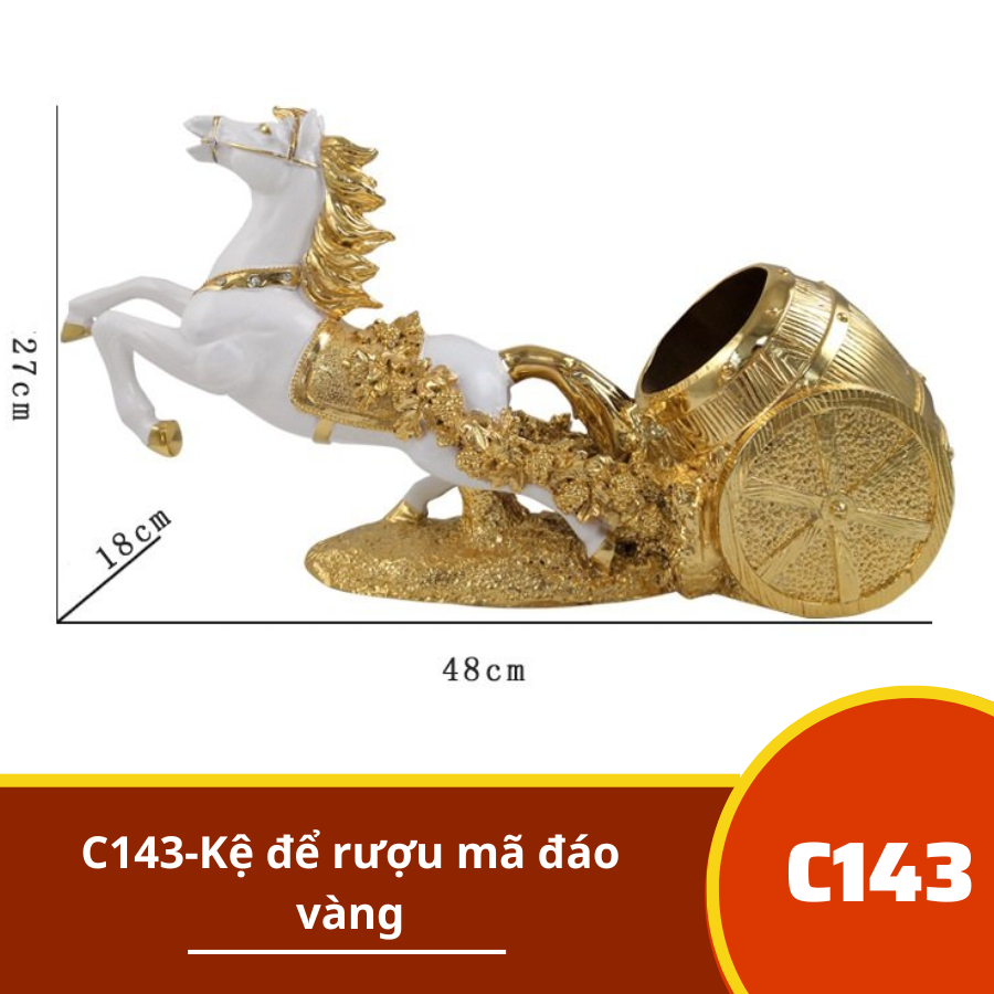 C143-Kệ để rượu mã đáo vàng