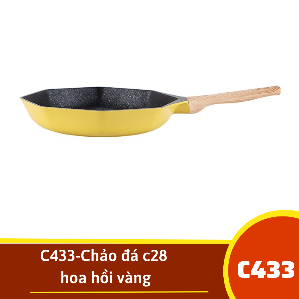 C433-Chảo đá c28 hoa hồi vàng