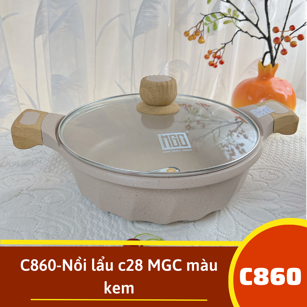 C860-Nồi đa năng c28 màu kem MGC