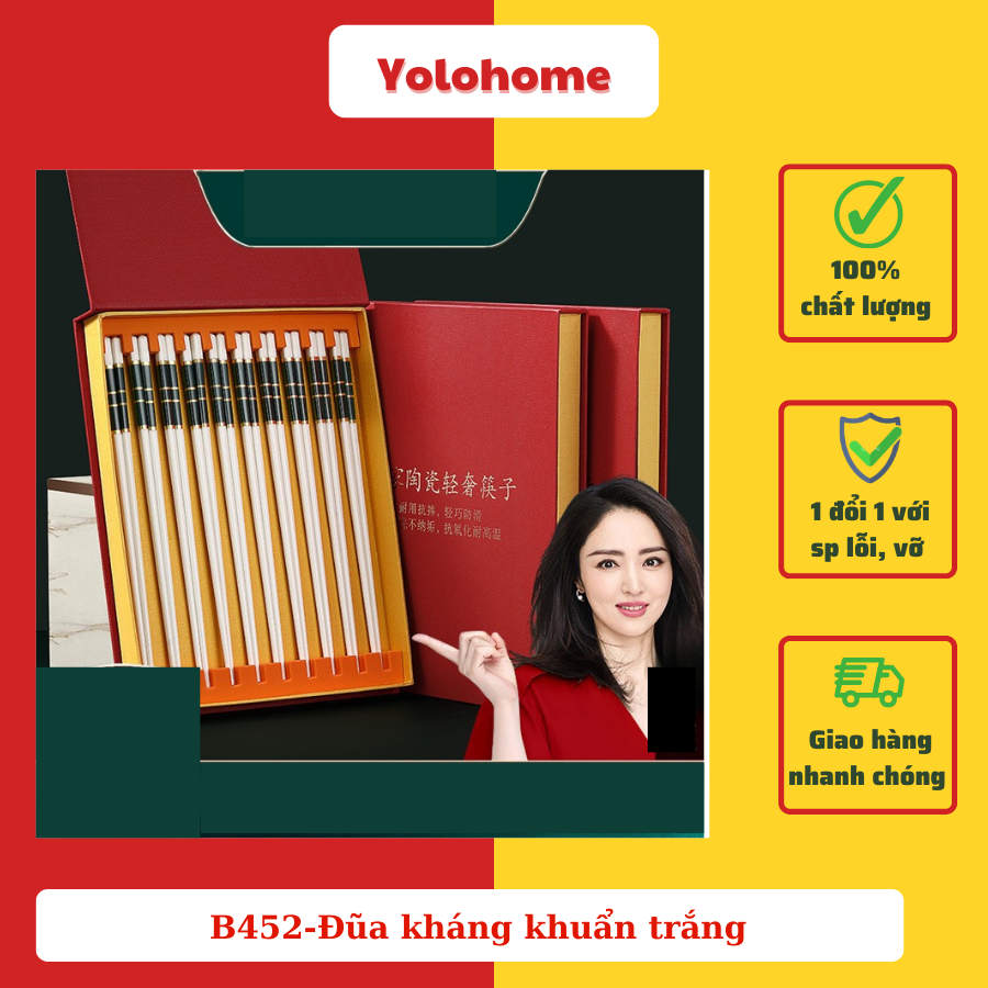 B452-Đũa kháng khuẩn trắng
