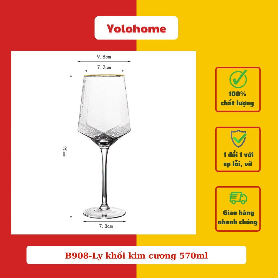 B908-Ly khối kim cương 570ml