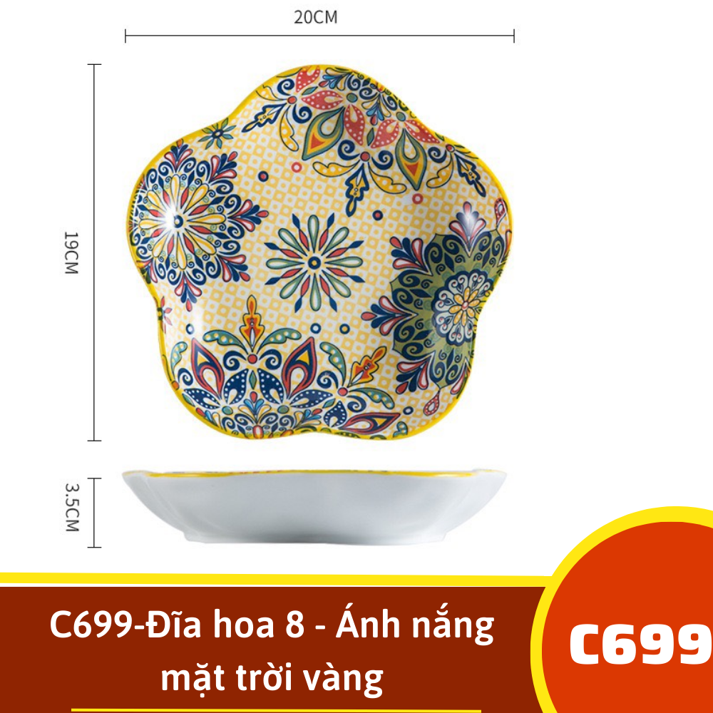C699-Đĩa hoa 8 - Ánh nắng mặt trời vàng