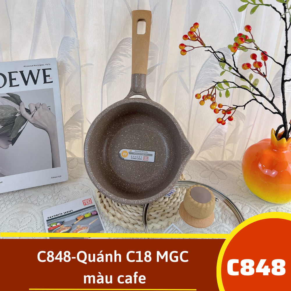 C848-Quánh C18 màu cafe MGC