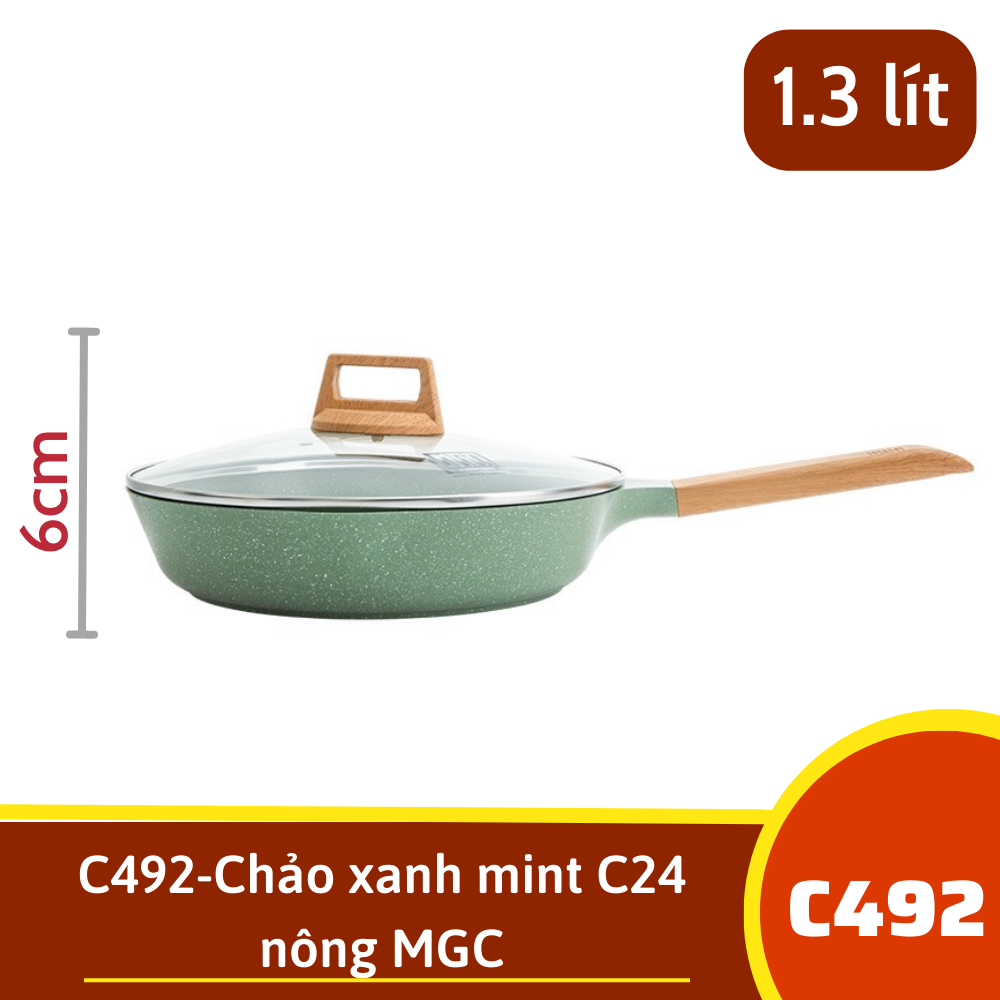 C492-Chảo C24 nông xanh bơ MGC