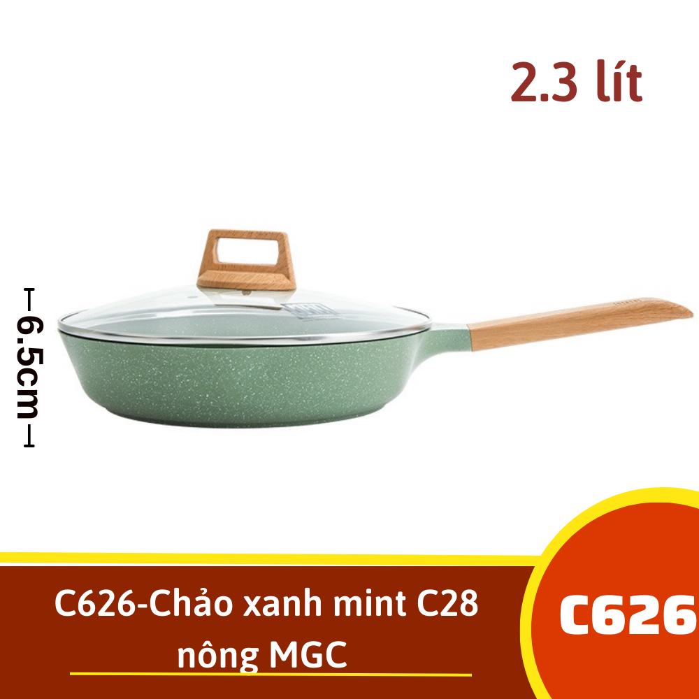 C626-Chảo C28 nông xanh bơ MGC