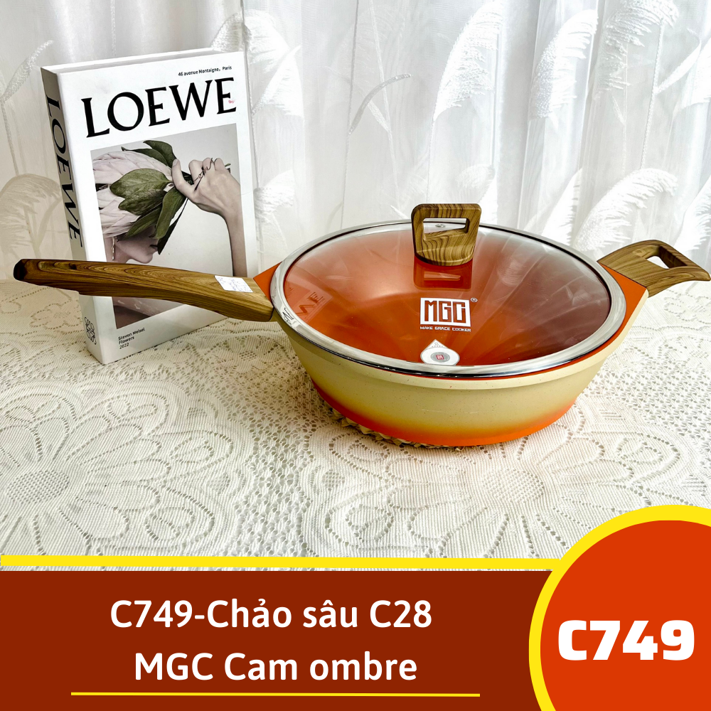 C749-Chảo sâu C28 MGC Cam ombre
