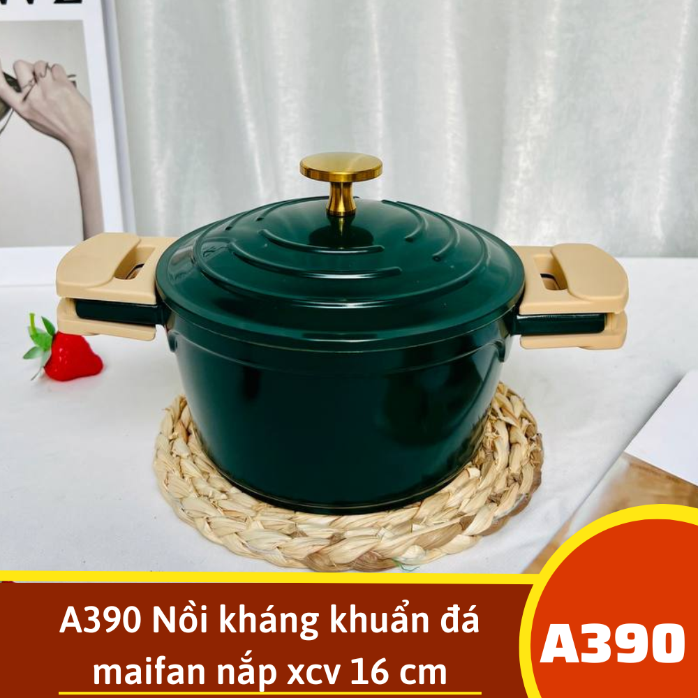 A390 Nồi kháng khuẩn C16 đá maifan nắp đá xcv