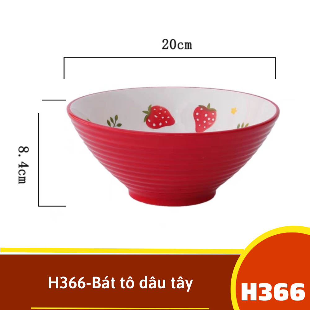 h366 -Bát tô dâu tây