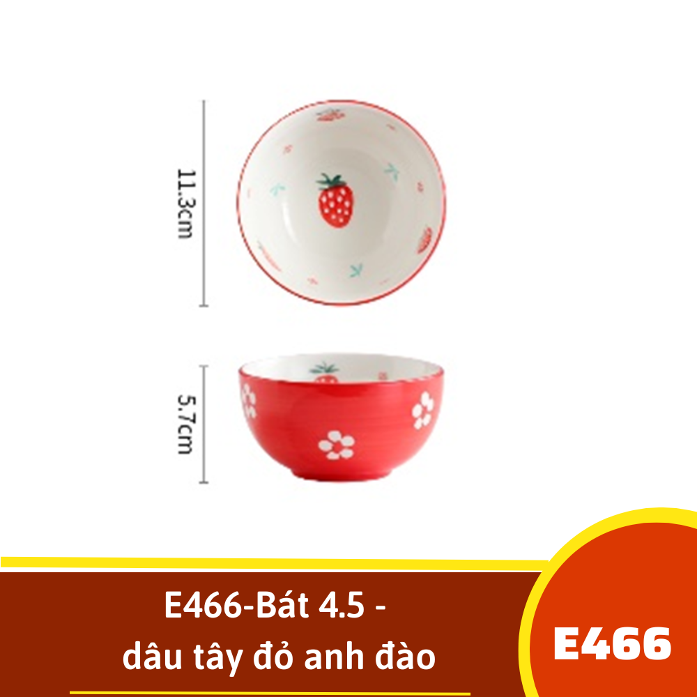 E466-Bát 4.5 - dâu tây đỏ anh đào