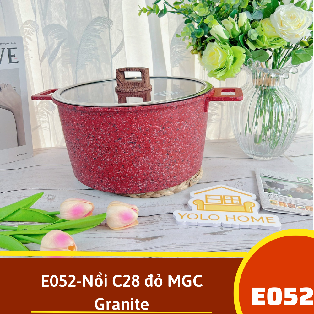 E052-Nồi C28 đỏ MGC Granite