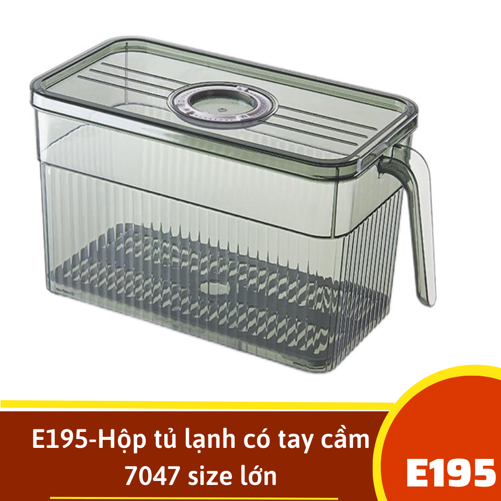E195-Hộp tủ lạnh có tay cầm 7047 xanh to