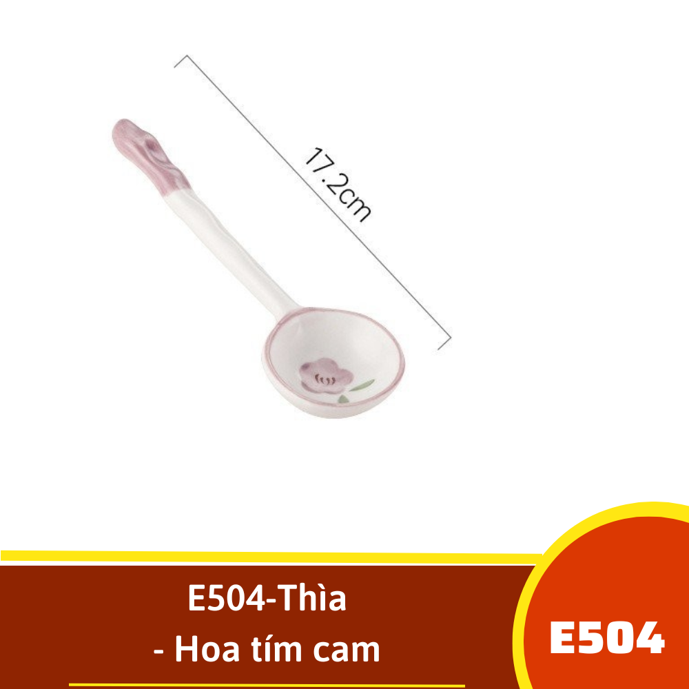 E504-Thìa - Hoa tím cam