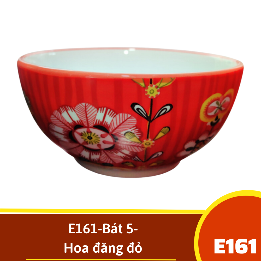 E161-Bát 5- Hoa đăng đỏ