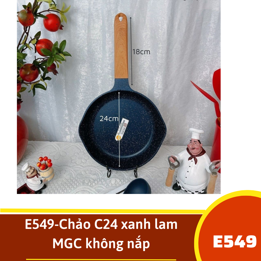 E549-Chảo C24 xanh lam MGC không nắp