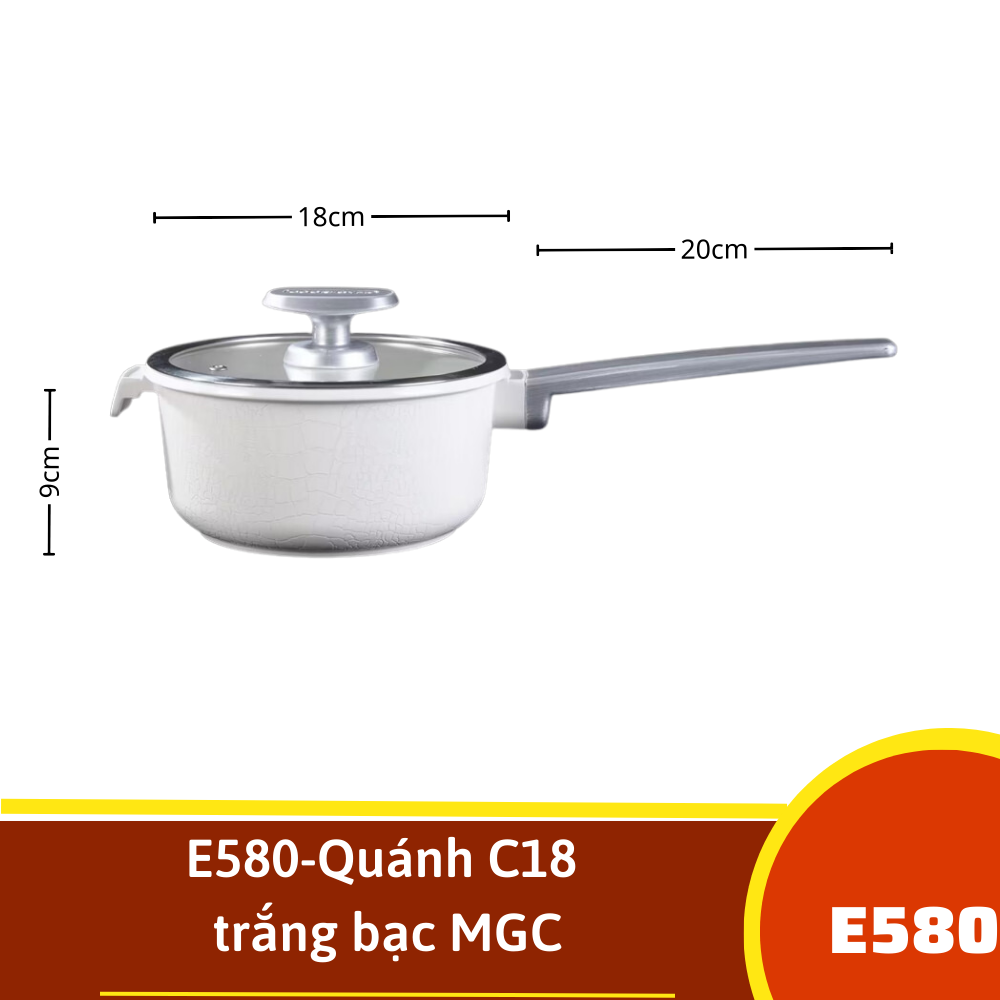 E580-Quánh C18 trắng bạc MGC