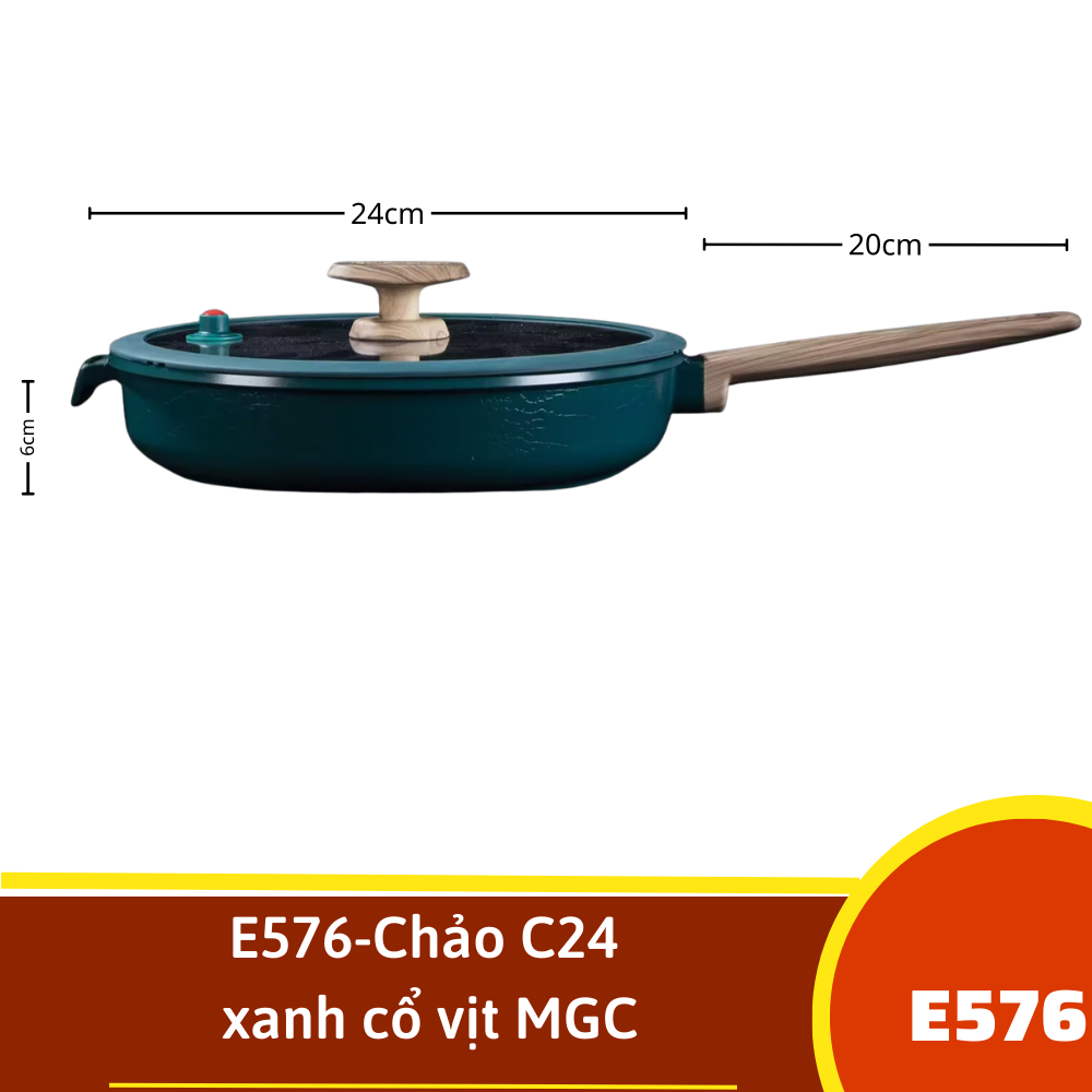 E576-Chảo C24 xanh cổ vịt MGC