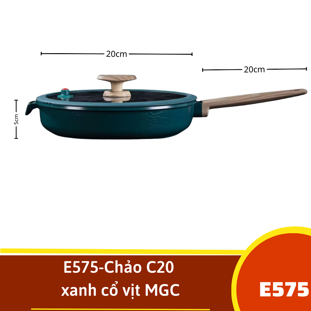 E575-Chảo C20 xanh cổ vịt MGC