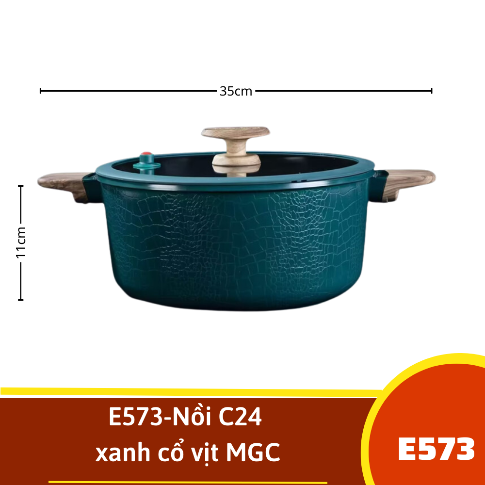 E573-Nồi C24 xanh cổ vịt MGC