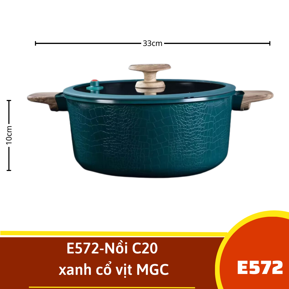E572-Nồi C20 xanh cổ vịt MGC