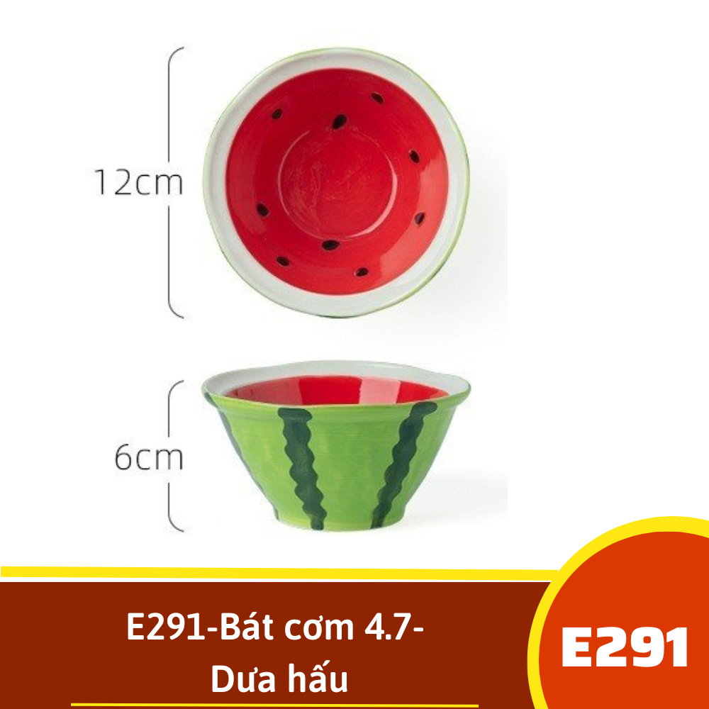 E291-Bát cơm 4.7- Dưa hấu