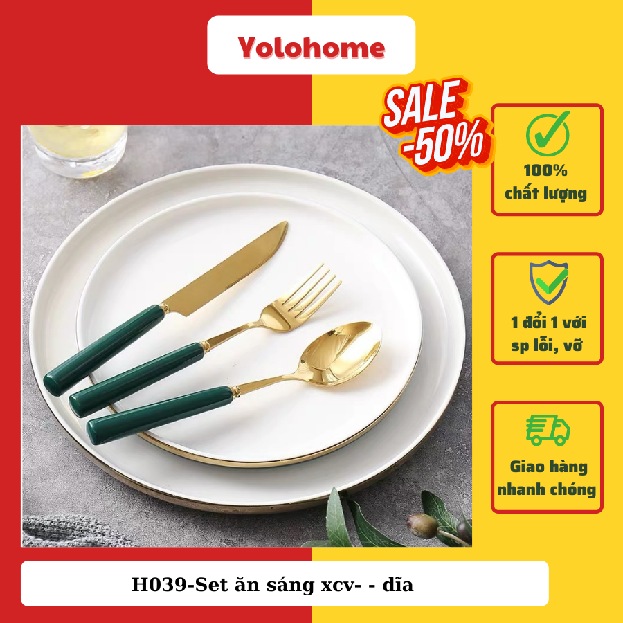 Set ăn sáng xcv- - dĩa