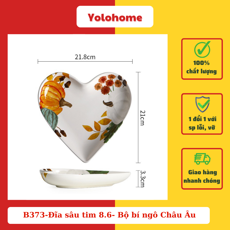B373-Đĩa sâu tim 8.6- Bộ bí ngô Châu Âu