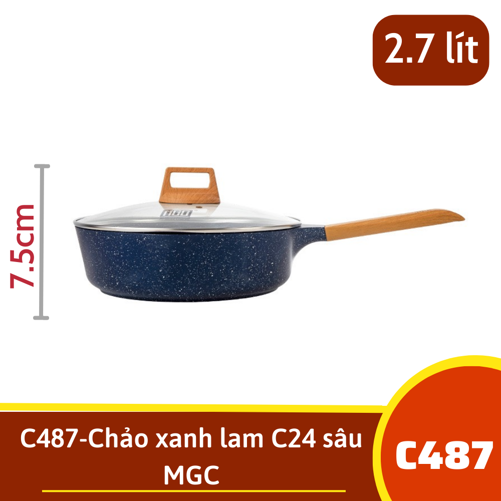 C487-Chảo C24 sâu xanh lam MGC