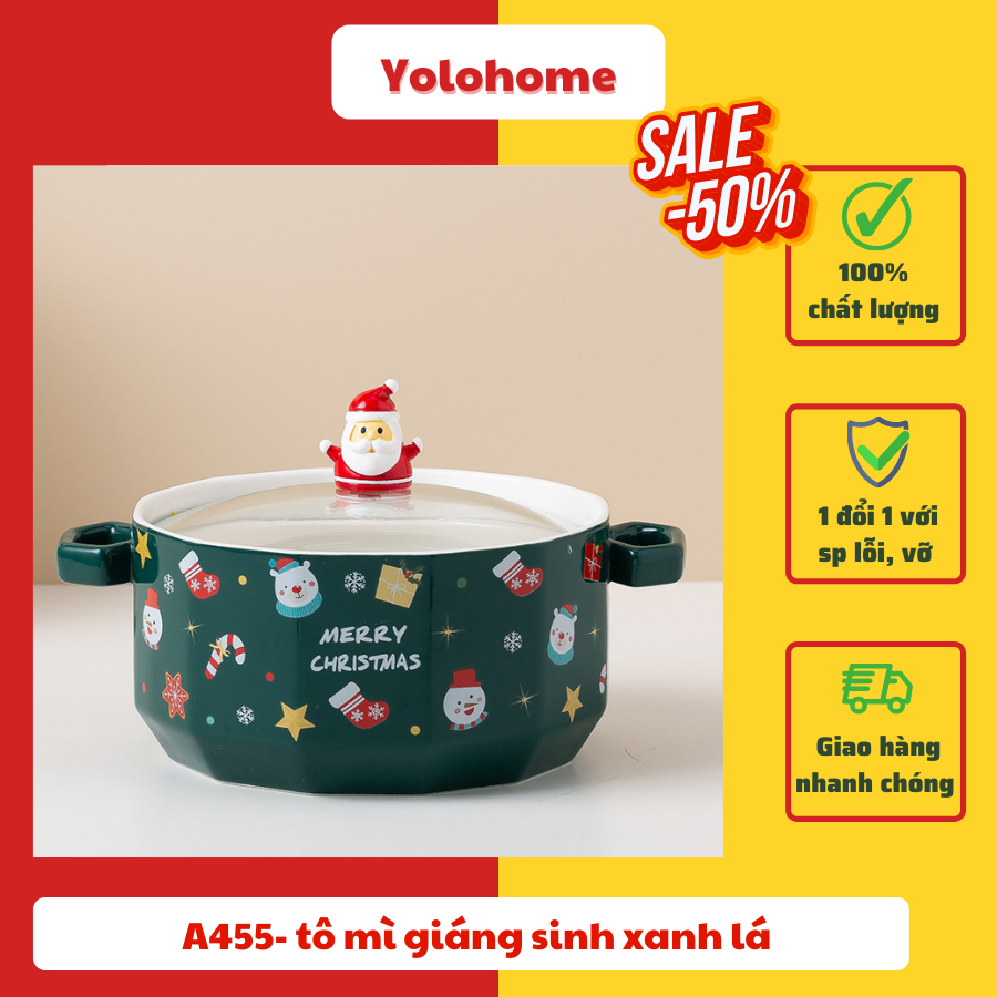 A455- tô mì giáng sinh xanh lá