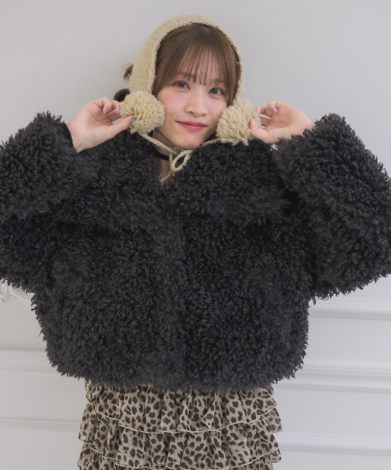 捲捲毛毛翻領外套