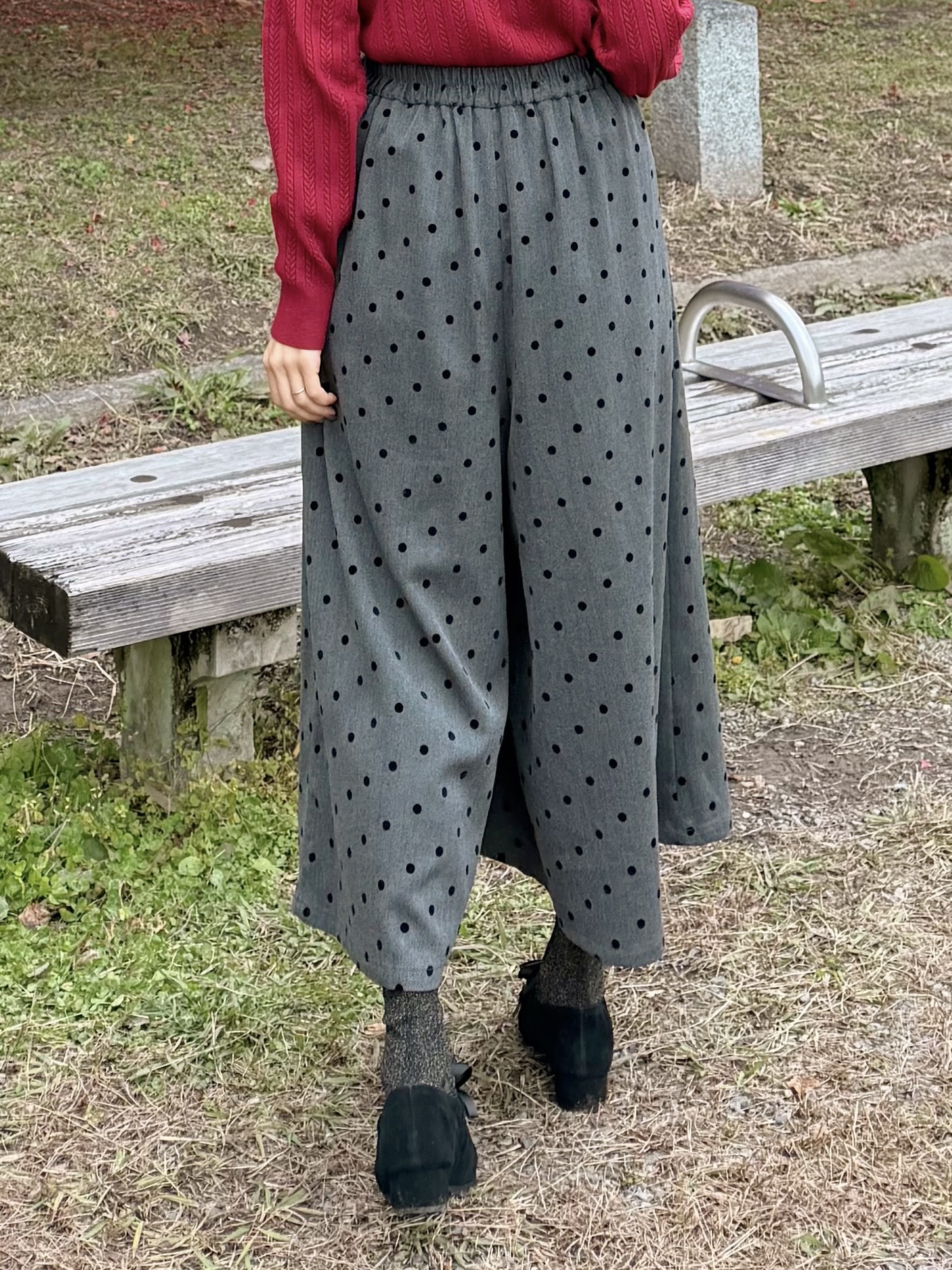 2色•修腰闊腳秋冬闊褲