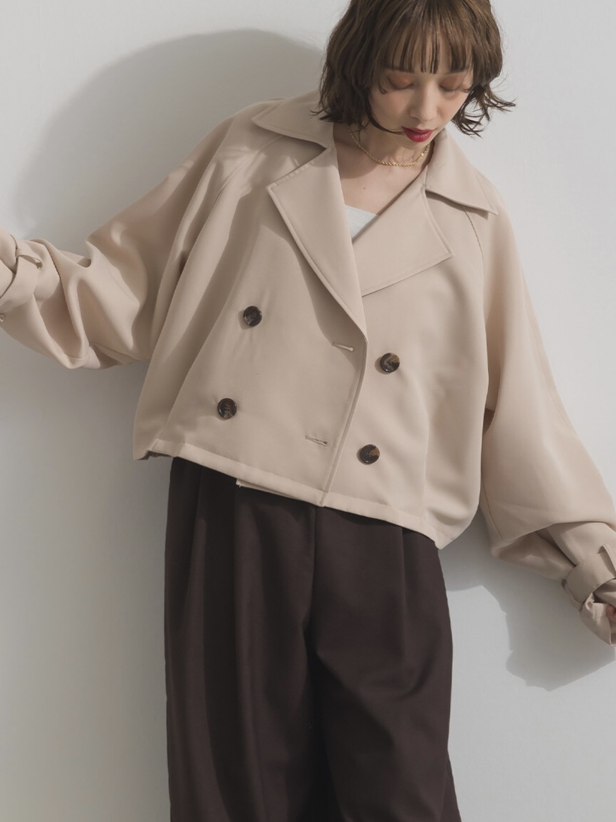 3色•基礎短款後波浪乾濕外套