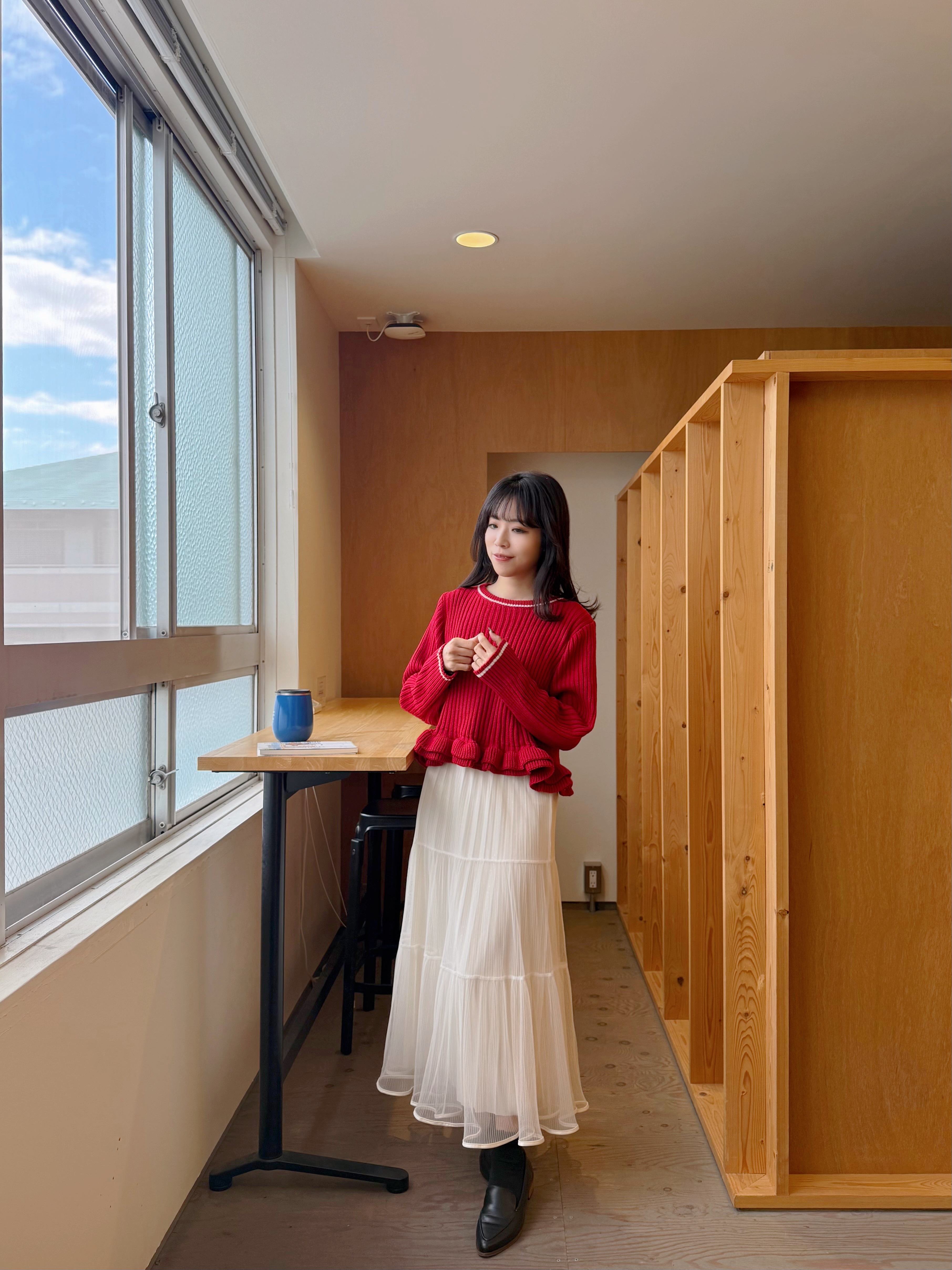 4色•閃閃紗長款半身裙