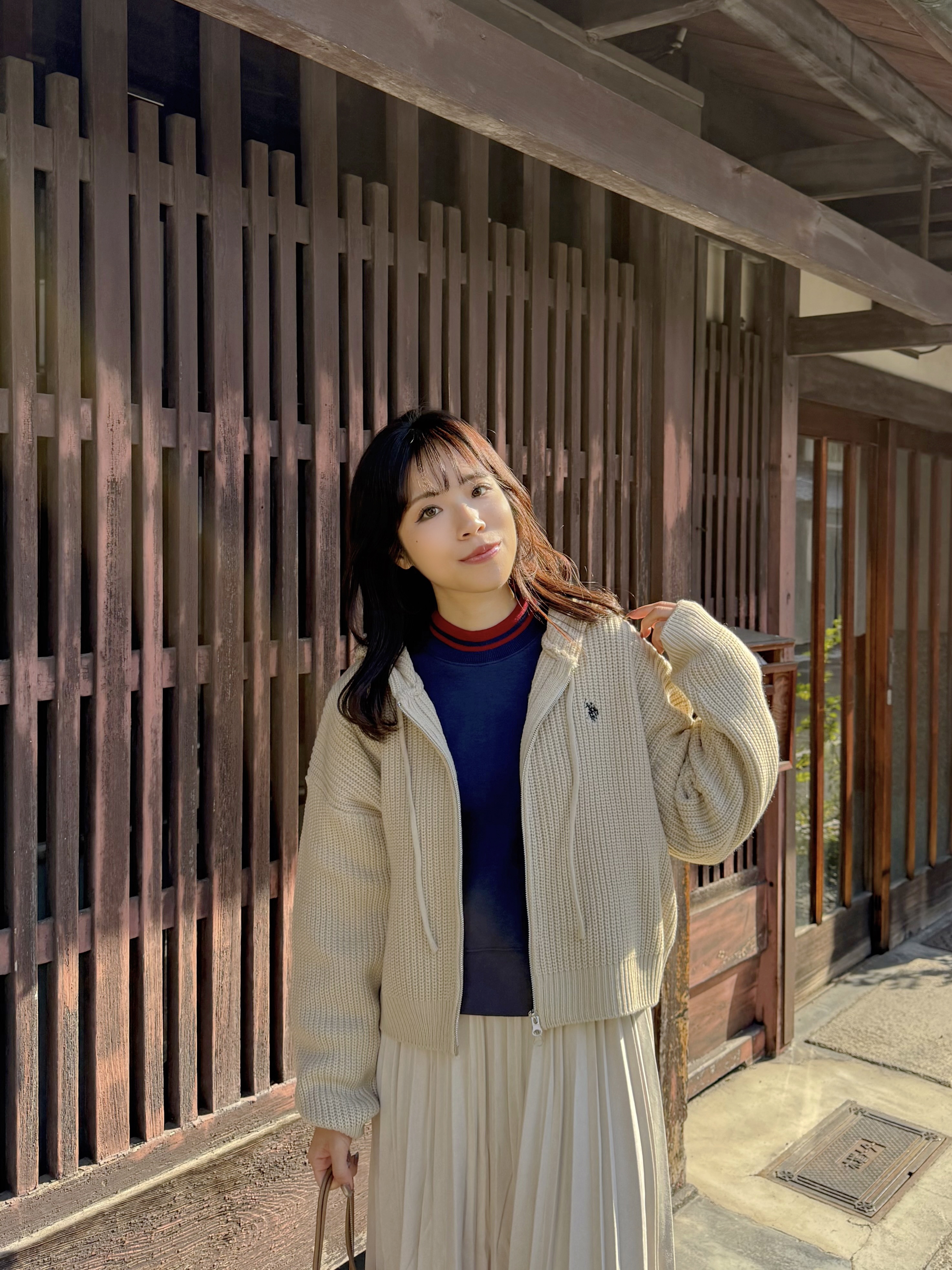 3色•Polo刺繡logo連帽拉鍊冷外套