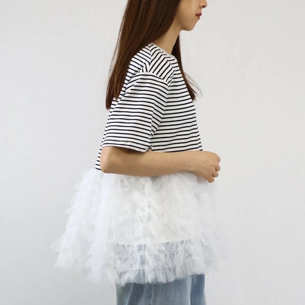 紗紗拼圓領Tee
