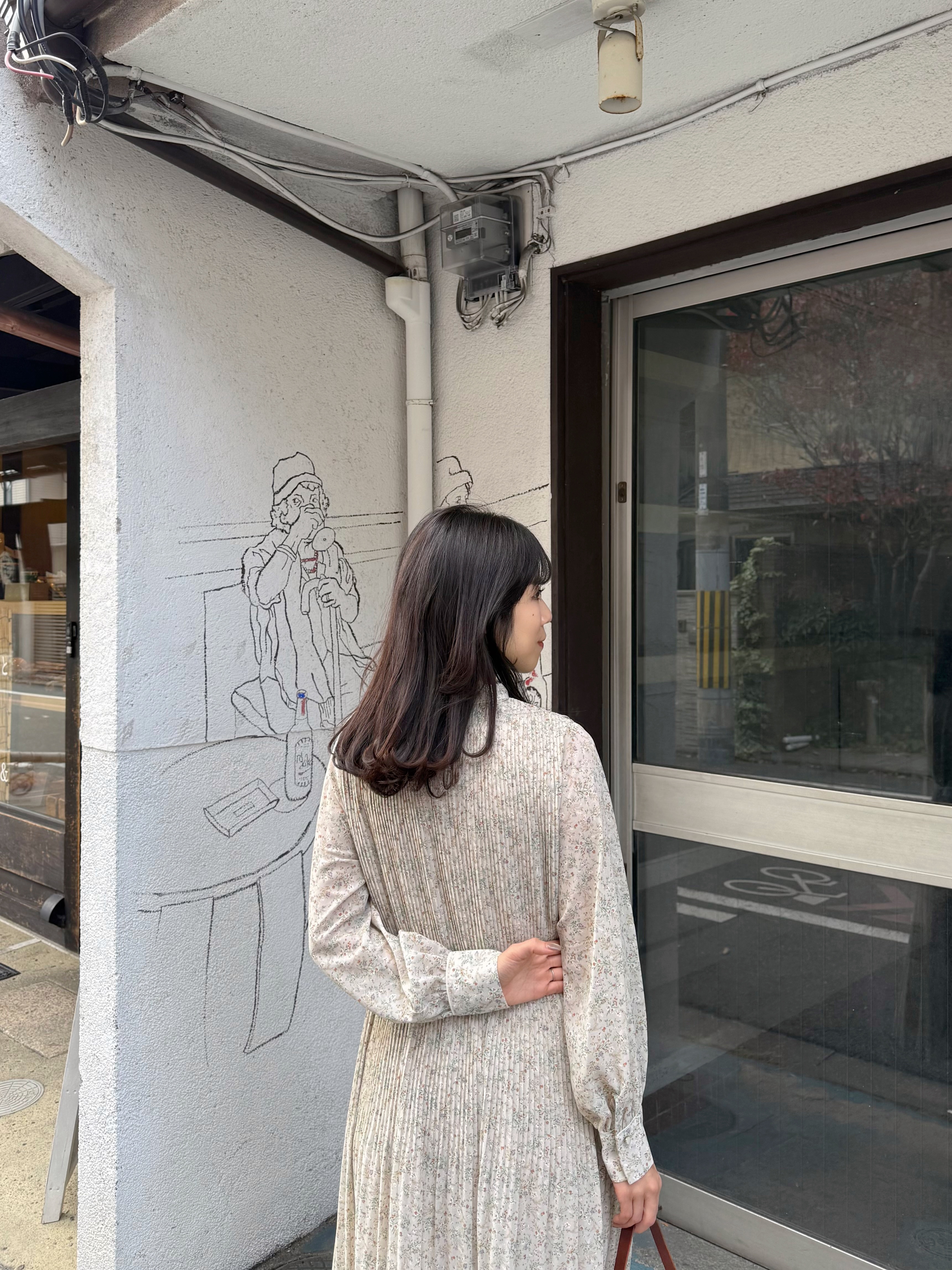 3色•百褶腰帶雪紡連身裙