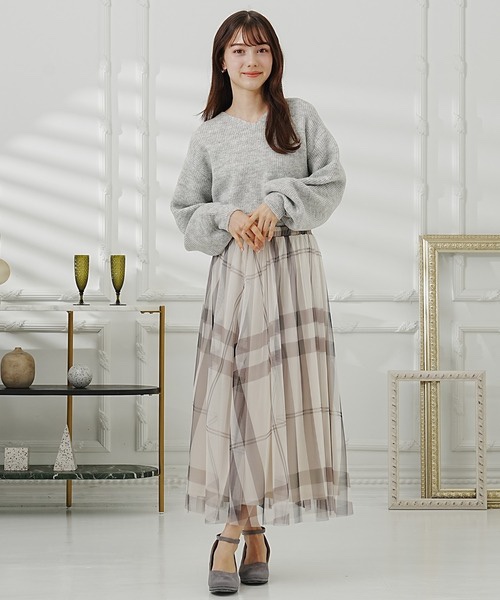 大格仔柄紗裙