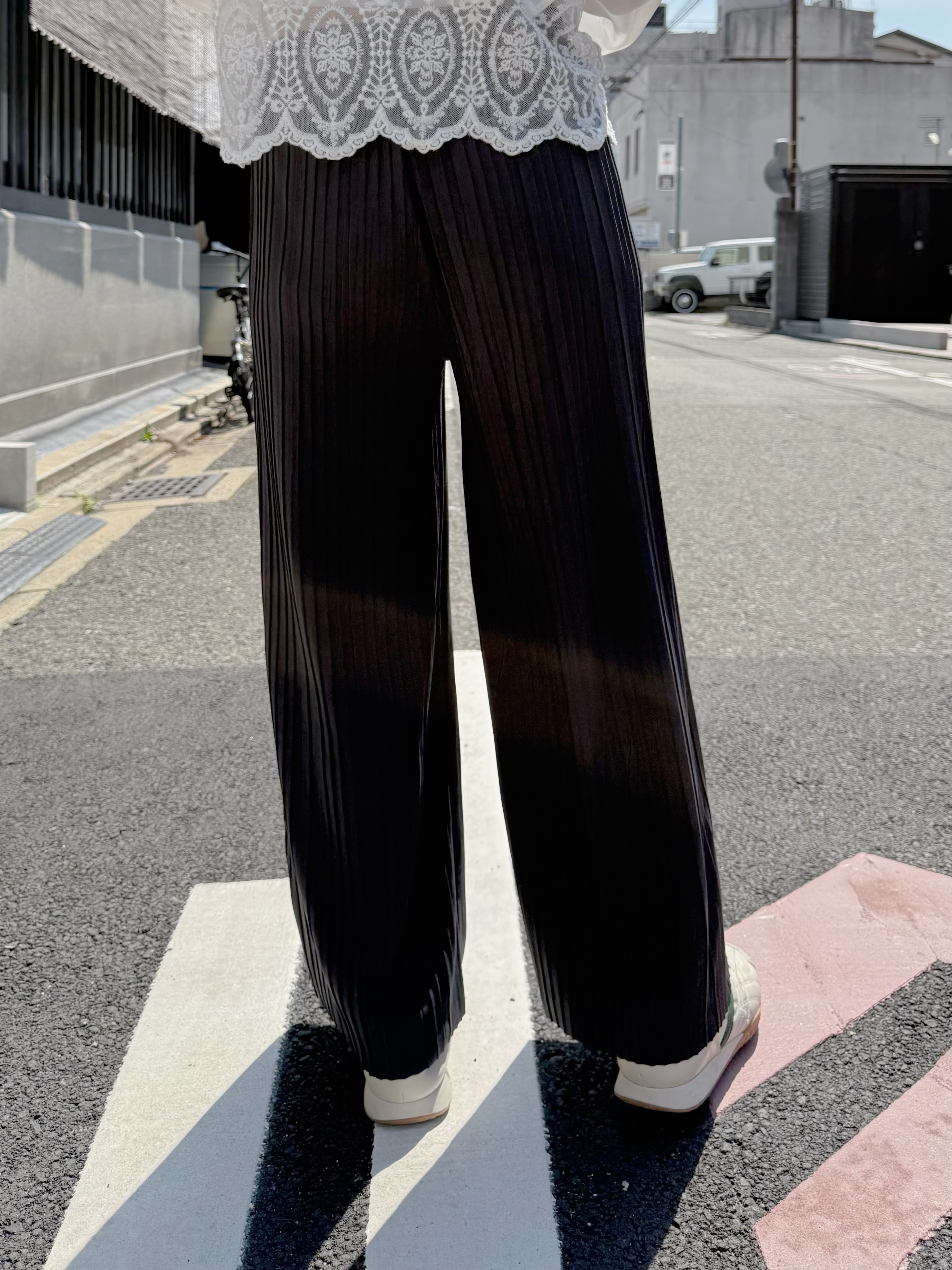 3色•可自行剪裁百摺長褲