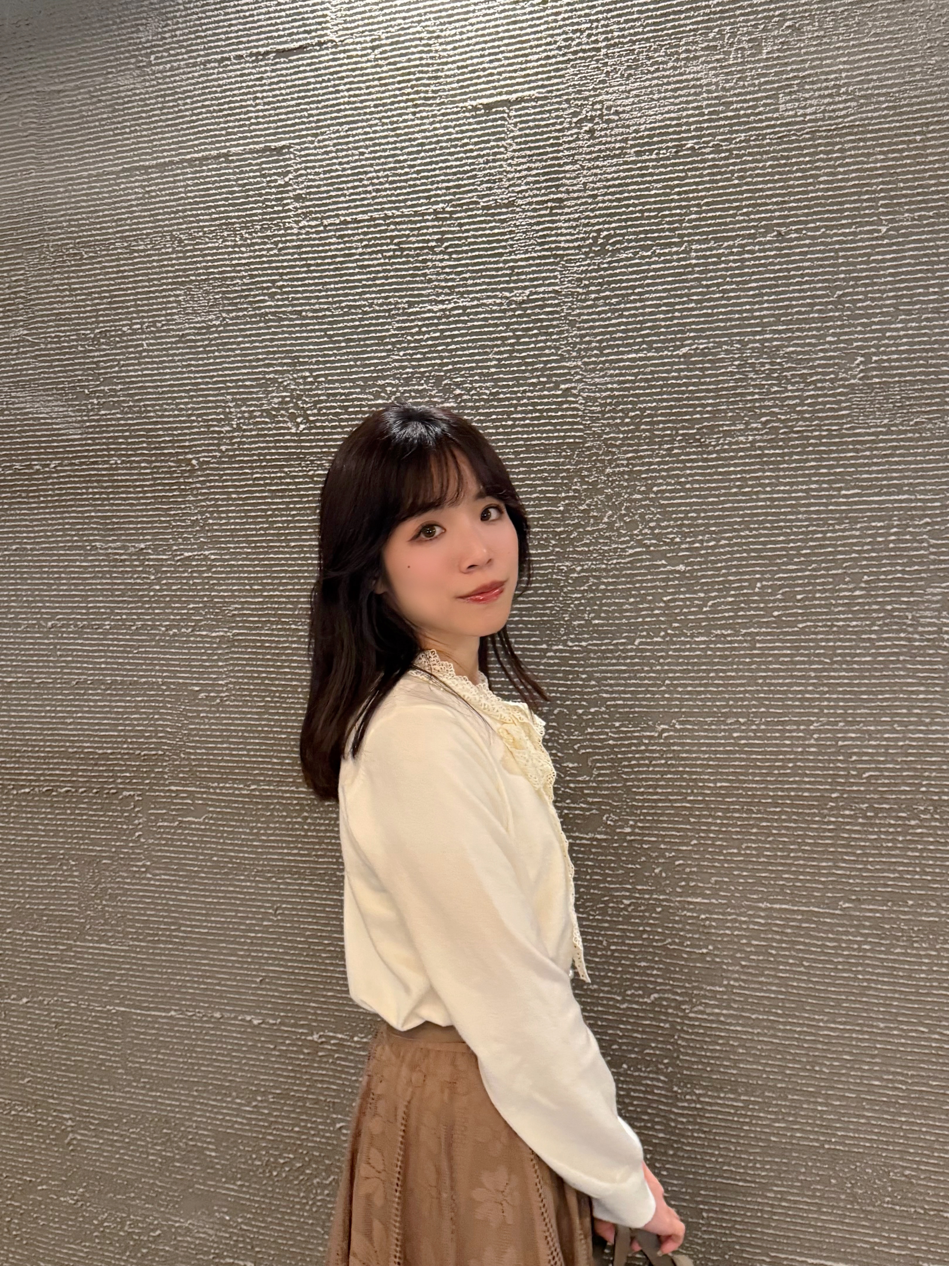 蕾絲蝴蝶結領帶針織外套