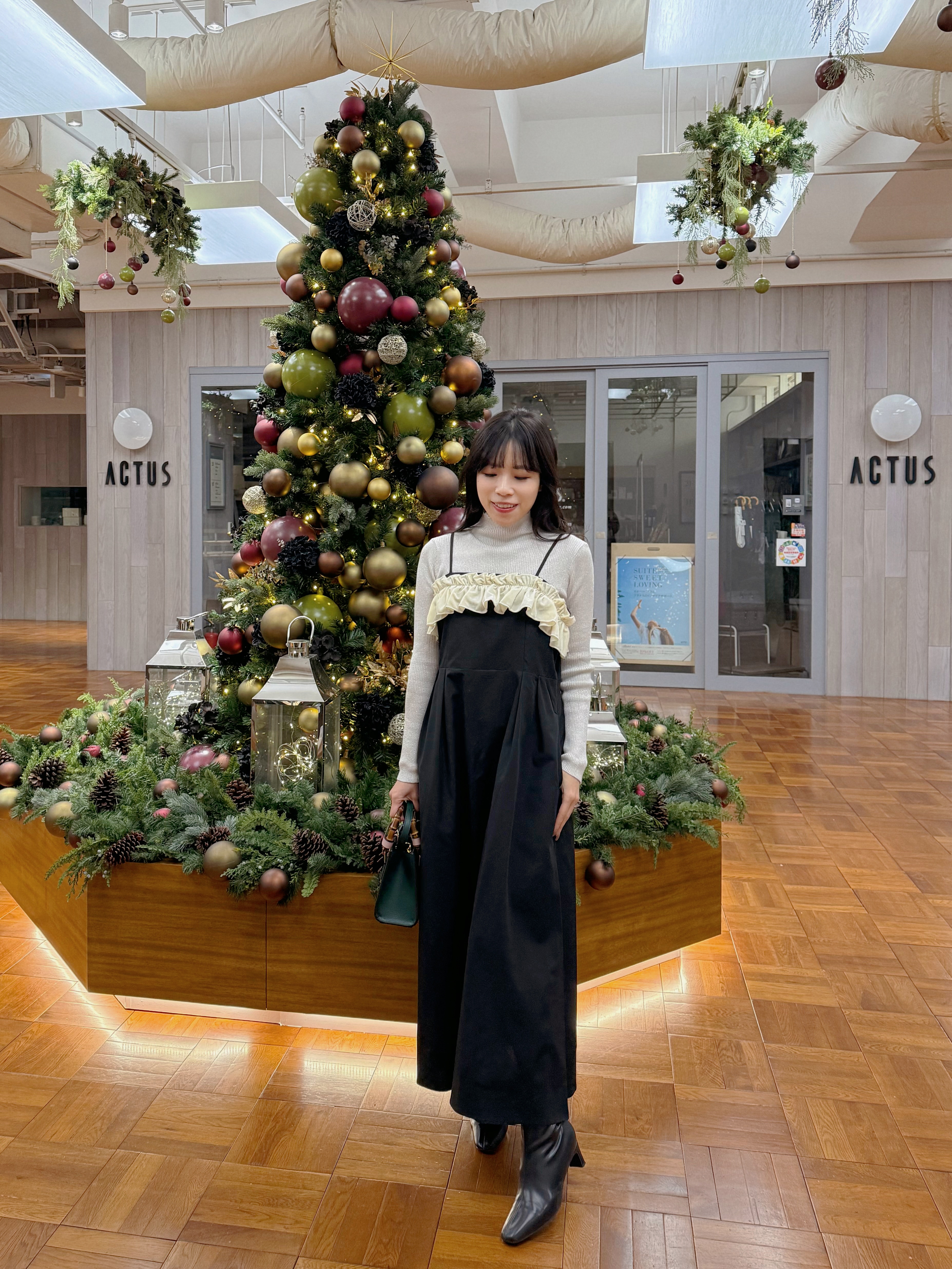 波浪抹胸吊帶連身裙