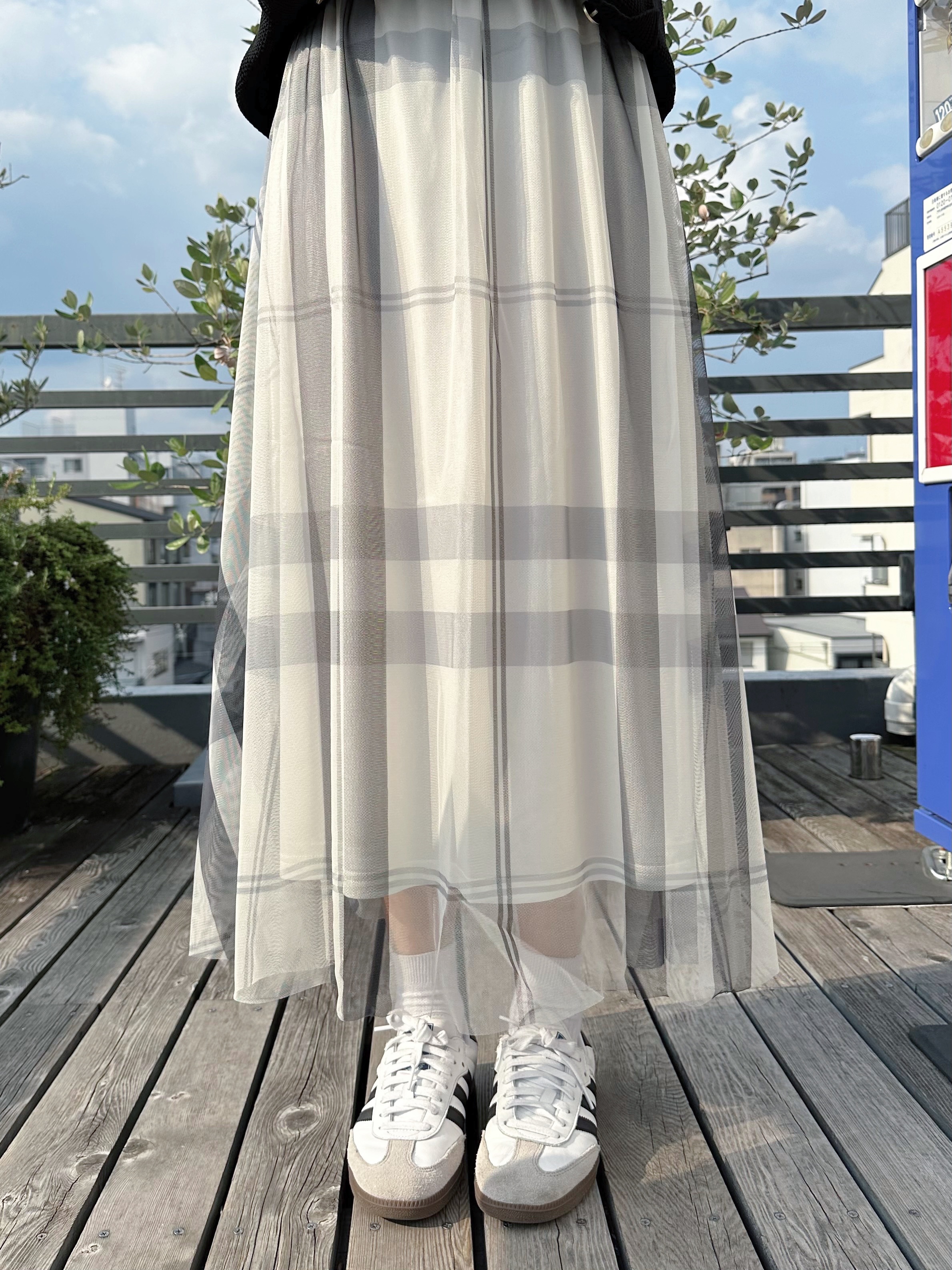 大格仔柄紗裙