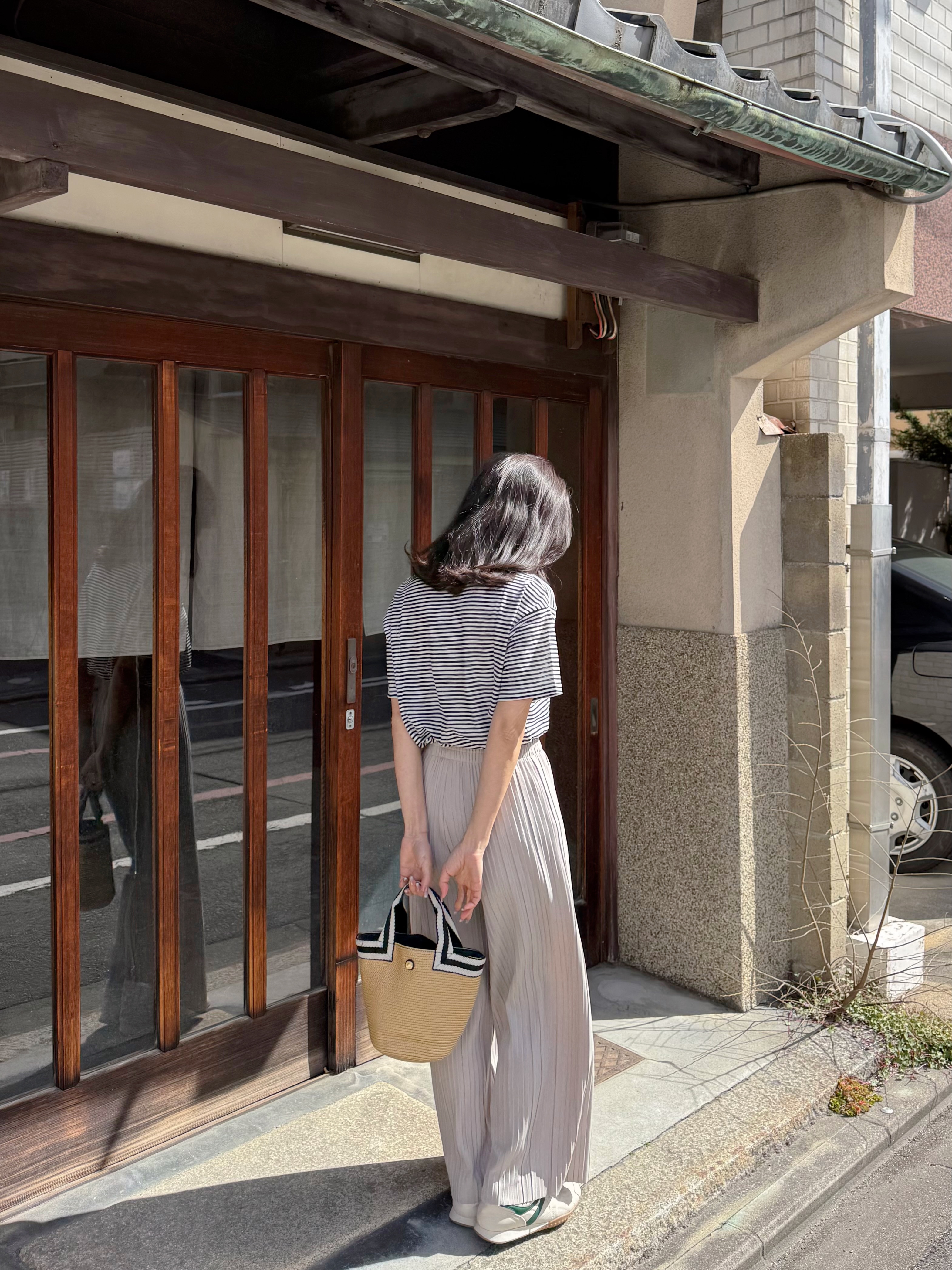 2色•可自行剪裁百摺長褲