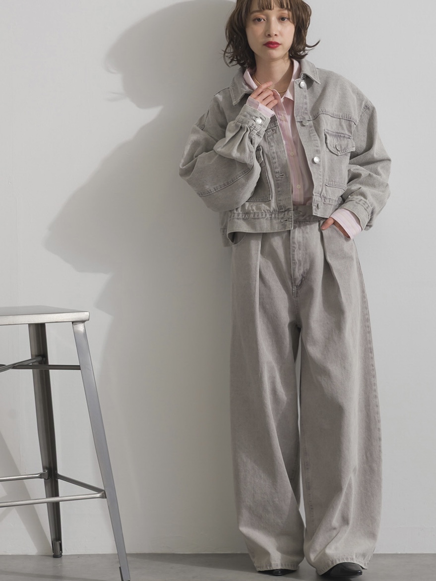 2色•淡色系小寬鬆牛仔外套