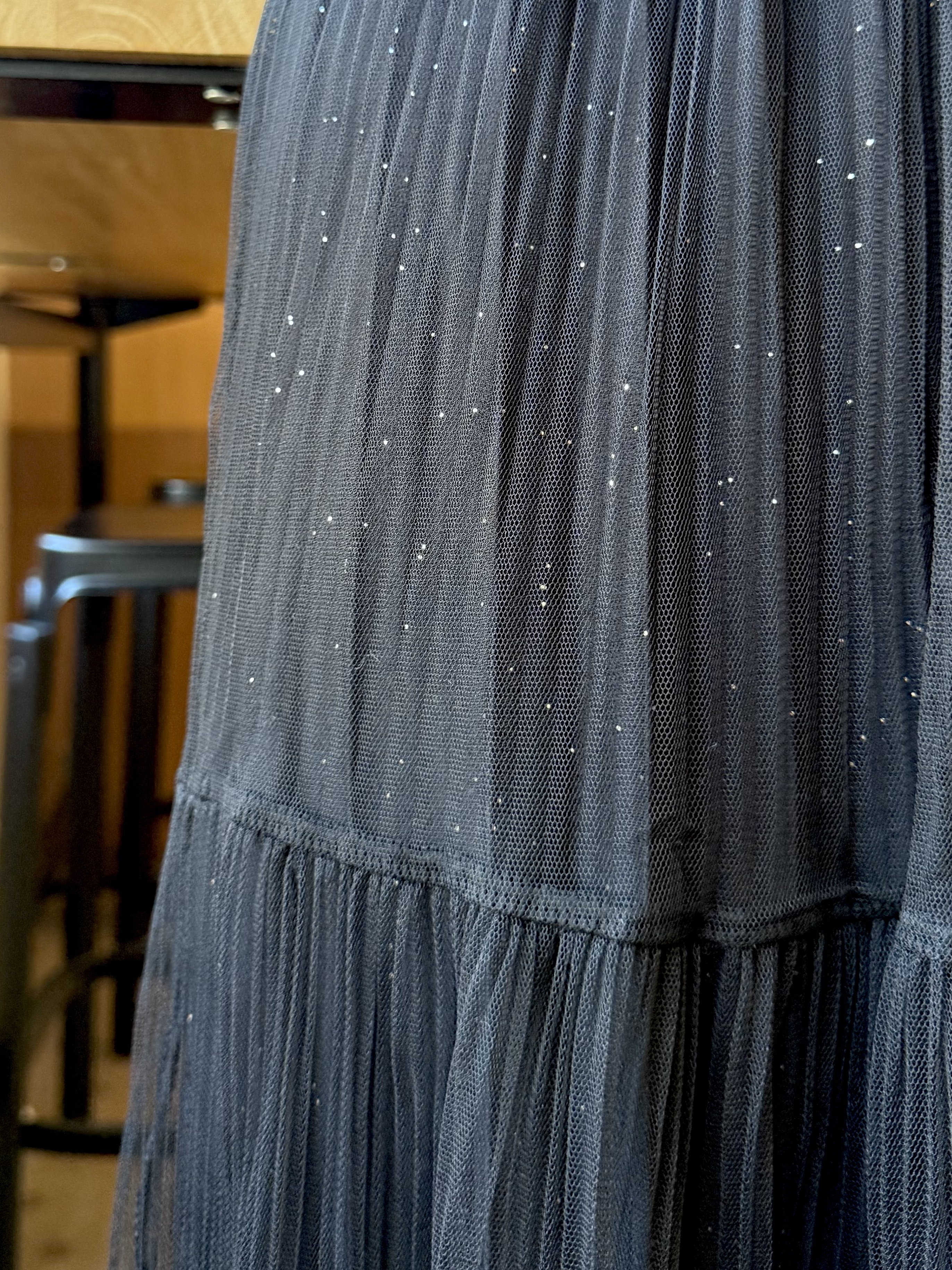 4色•閃閃紗長款半身裙