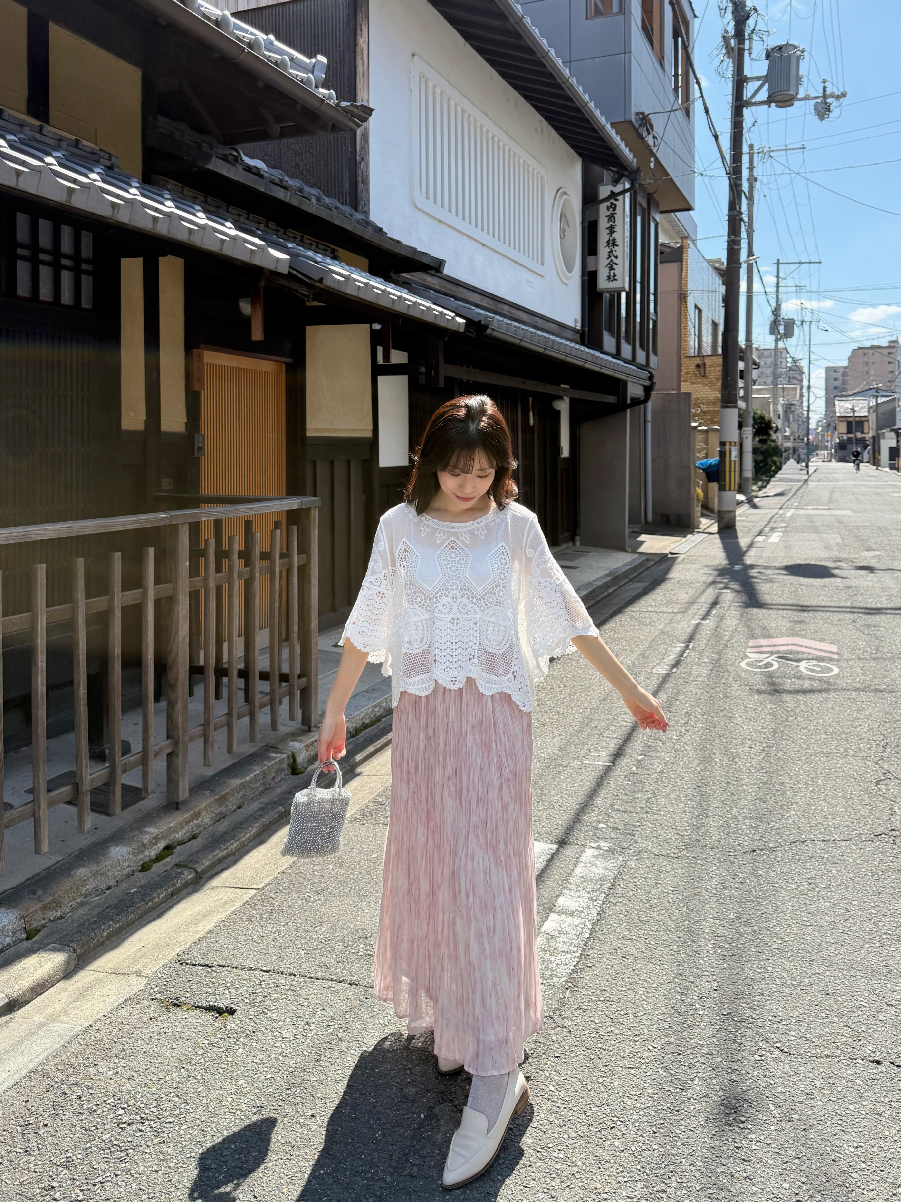 水彩色百摺雪紡半身裙