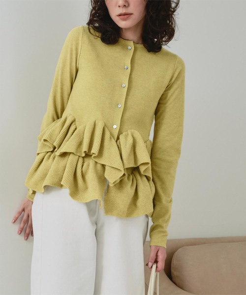 5色•波浪擺針織外套