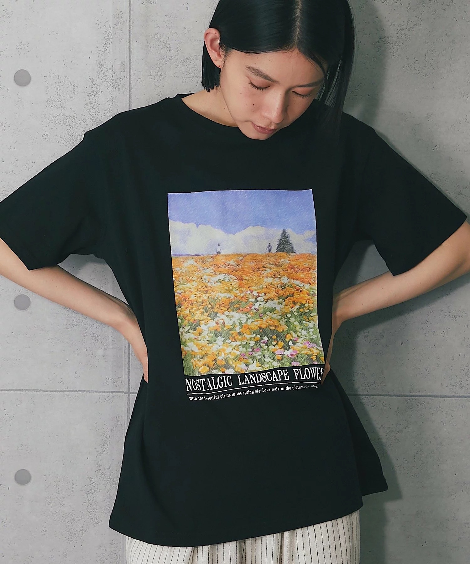 2色•風景油畫短袖Tee