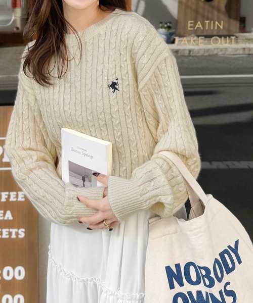 5色•刺繡logo羅紋針織冷上衣