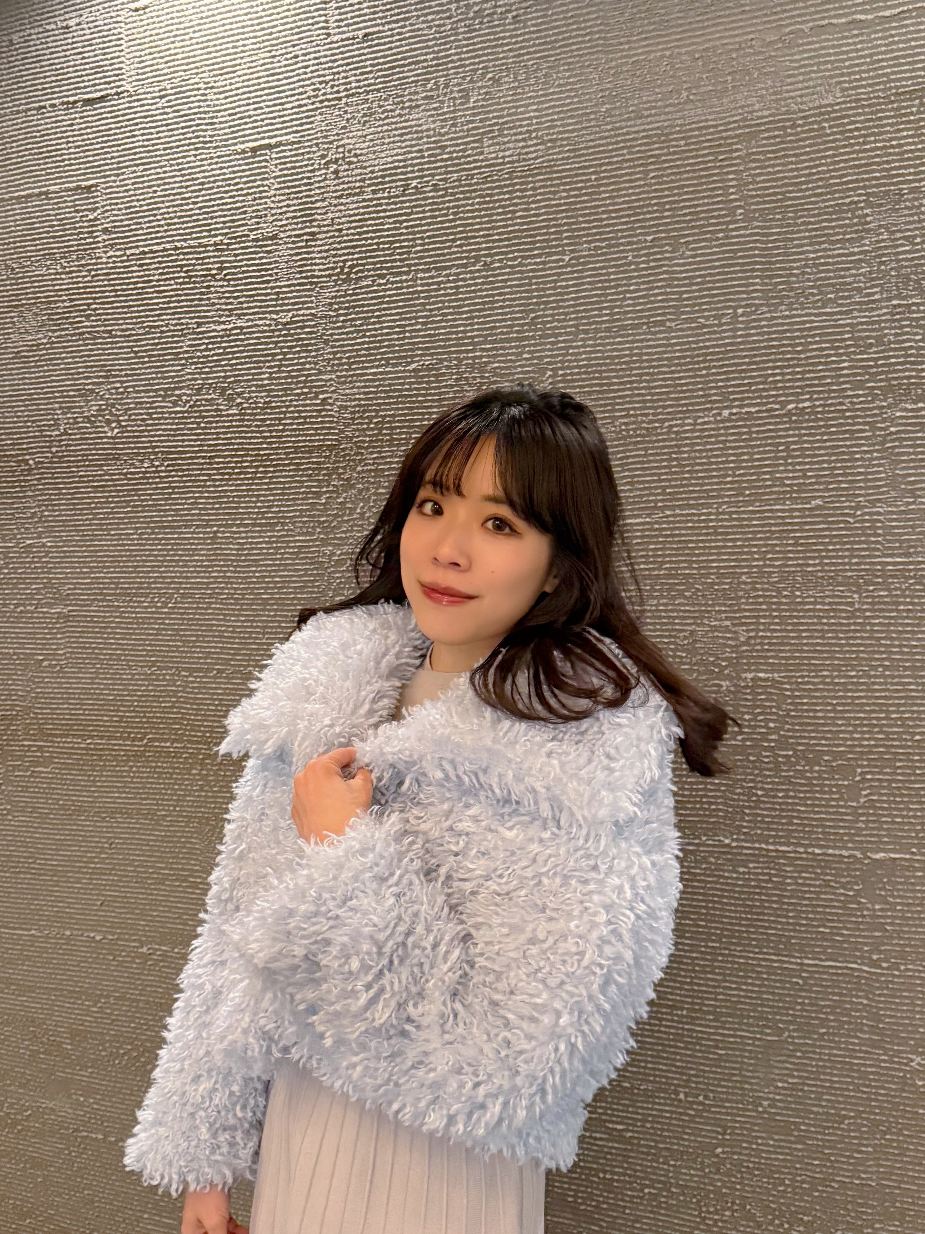 3色•捲捲毛毛翻領外套