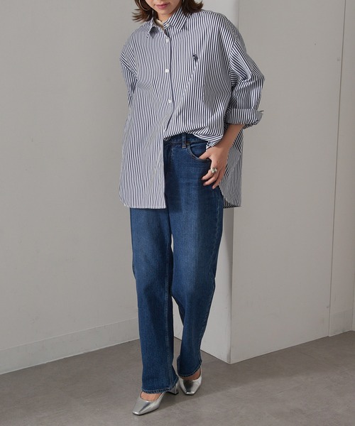 Polo刺繡logo長款恤衫